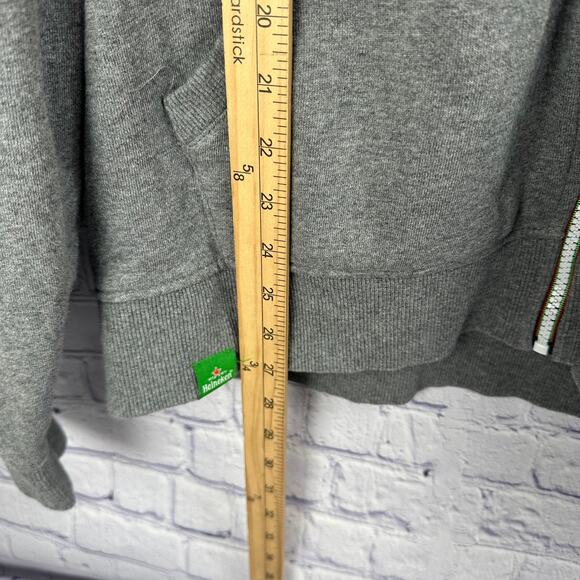 Heineken Zip Hoodie Jacket Grey Black With Hood Drawstring  Mens Sz XXL - Picture 10 of 11